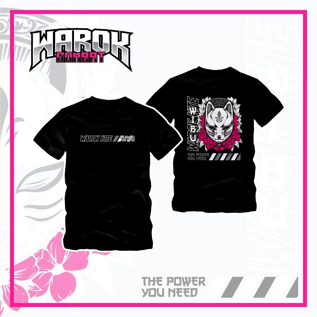 Kaos Eksklusif  Original Warok WIBU KITESUNE Cotton Combed Sablon DTF Premium