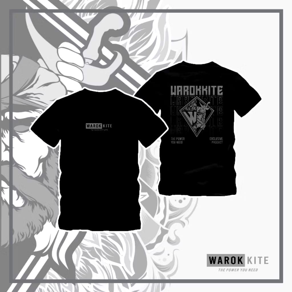 Kaos Eksklusif  Original WAROK COMBAT MONOCHROME V4 Cotton Combed Sablon DTF Premium