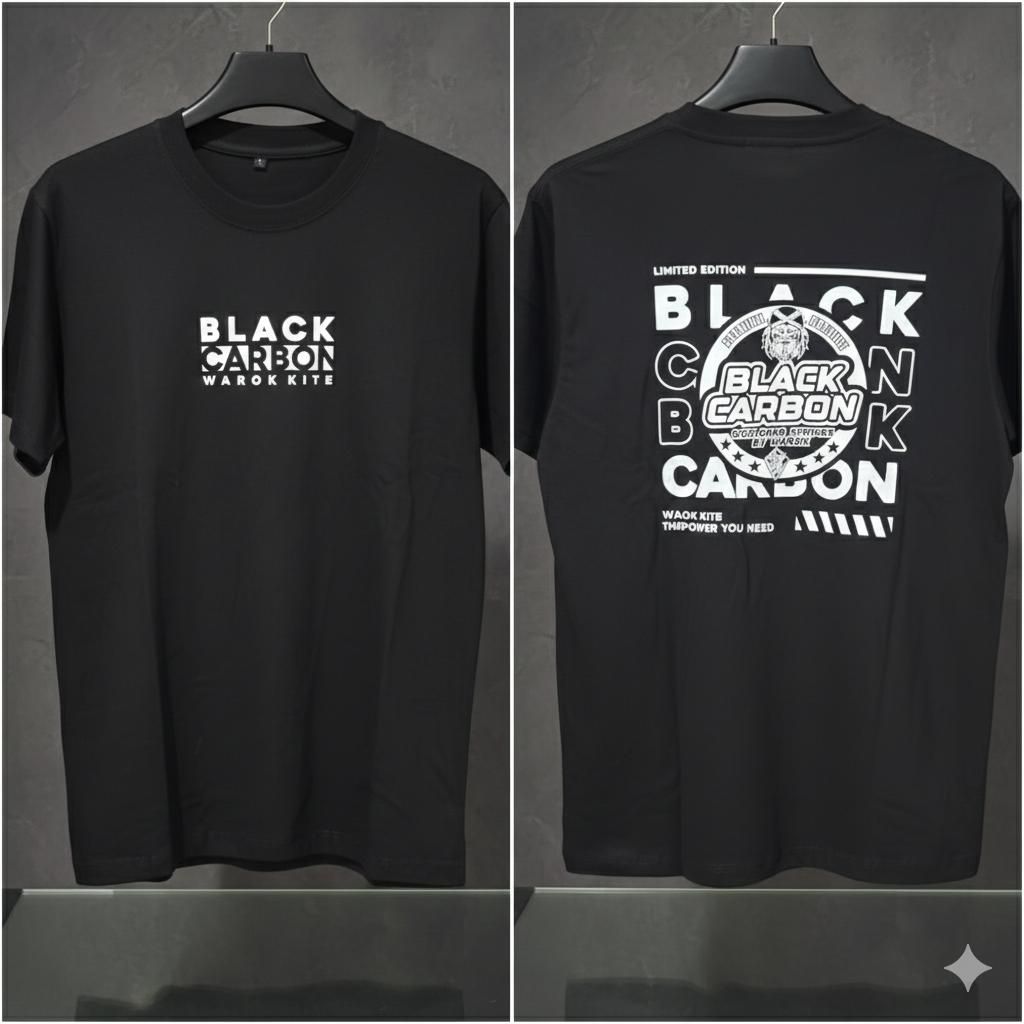 Kaos Eksklusif  Original Warok BLACK CARBON Cotton Combed Sablon DTF Premium