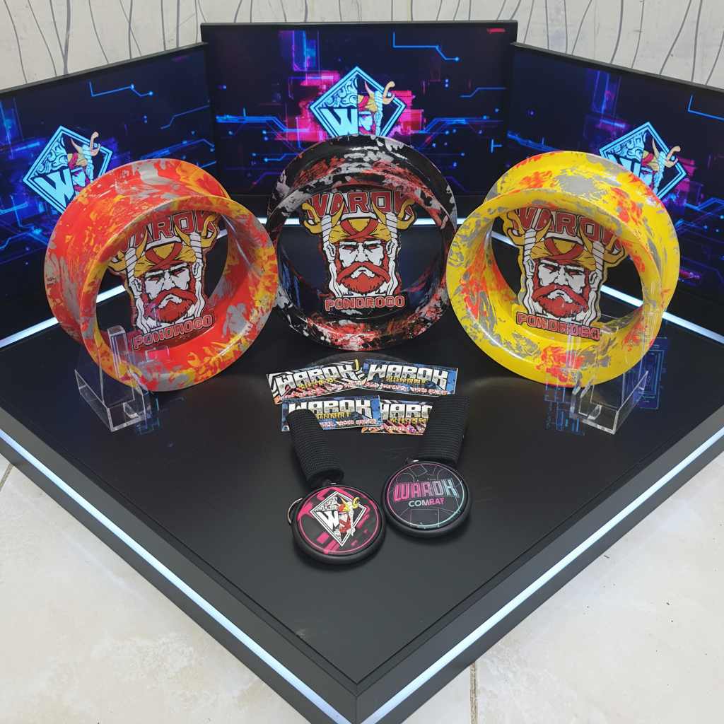 Bladu/Gulungan Warok Motif KEPALA WAROK Ketebal Sedang Premium 4inch Super Mewah, kuat dan Awet