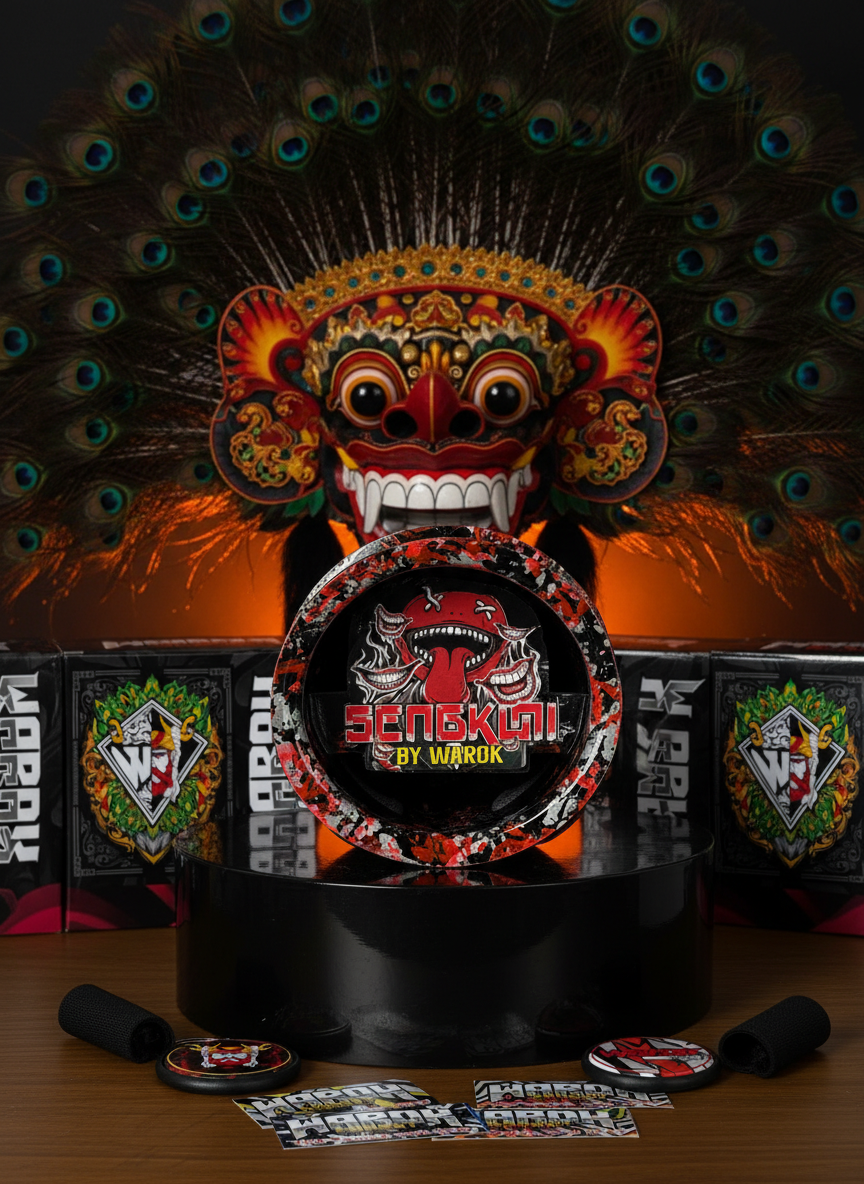 Bladu/Gulungan Warok Motif SENGKUNI Ketebal Sedang Premium 4inch Super Mewah, kuat dan Awet