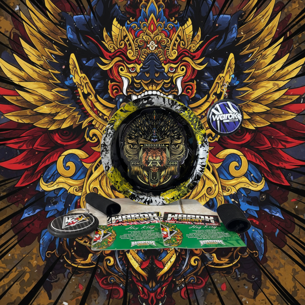 Bladu/Gulungan Warok Motif REOG Ketebal Sedang Premium 4inch Super Mewah, kuat dan Awet