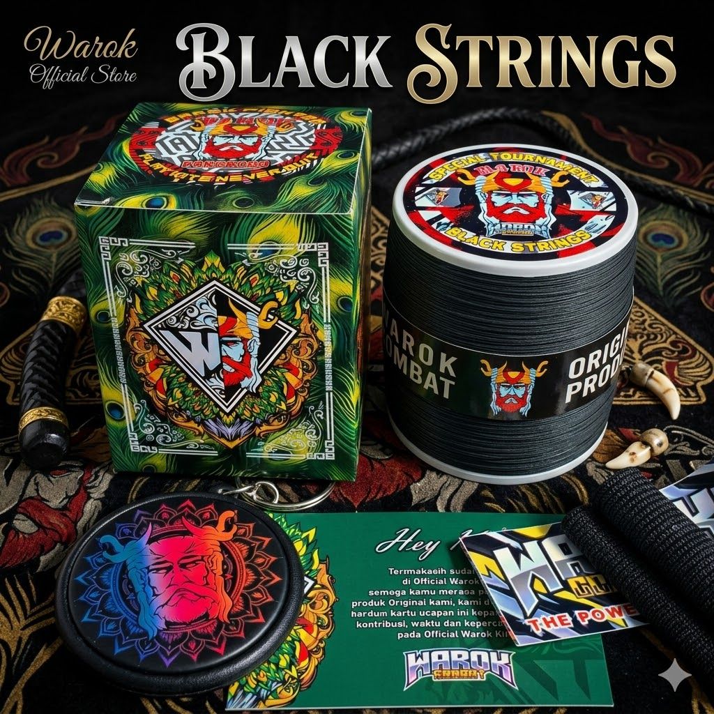 Gelasan Warok BlackStrings Super Tajam Bahan Matot Hitam import 1600Yard Size 0,22 Tekstur Sasak Padi