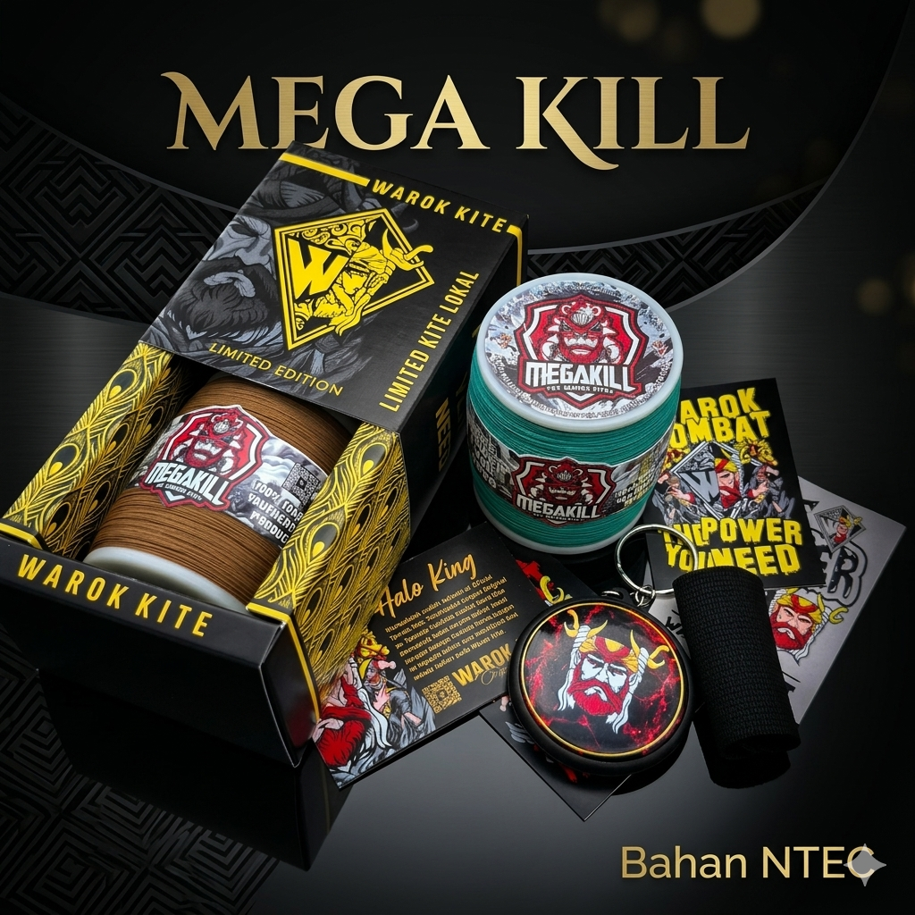 Gelasan Warok MEGAKILL 2000 YARD Bahan NtEC ABU Super Tajam Spesial Tournament