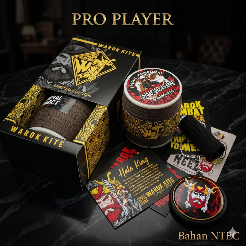 Gelasan Warok PRO PLAYER Bahan NTEC Gold 2000yard Ukuran 0,23 Super Tajam Spesial Tournament