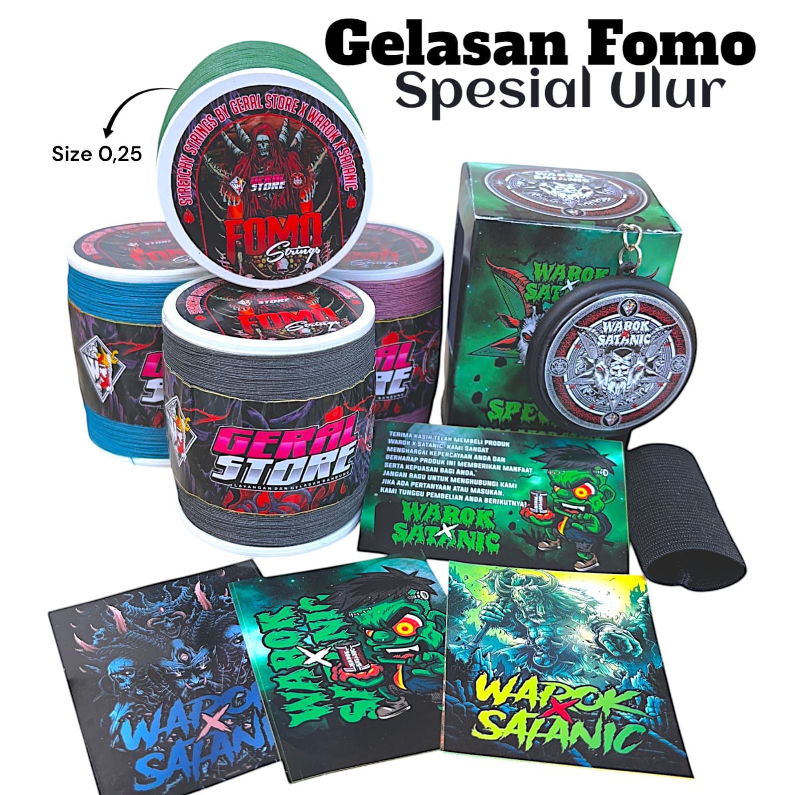 Gelasan Uluran FOMO Warok x Satanic x Geral Kasar Tajam Untuk Main Ulur