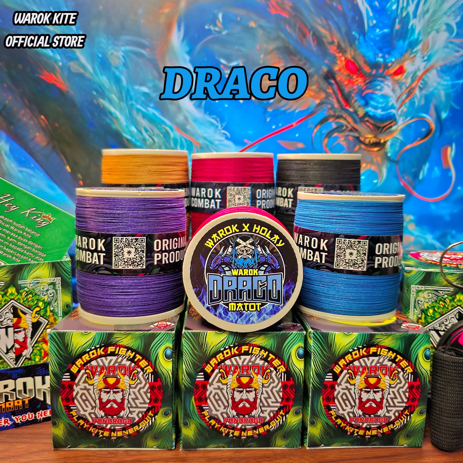 Gelasan Matot Warok DRACO Super Kasar Tajam Bahan Putih Import 0,22 1600Yard Spesial Daily And Tournament